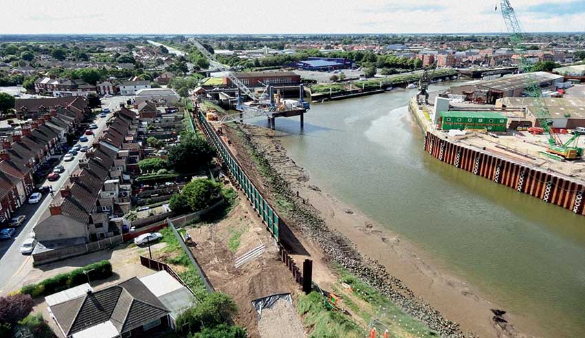 Boston flood barrier defence