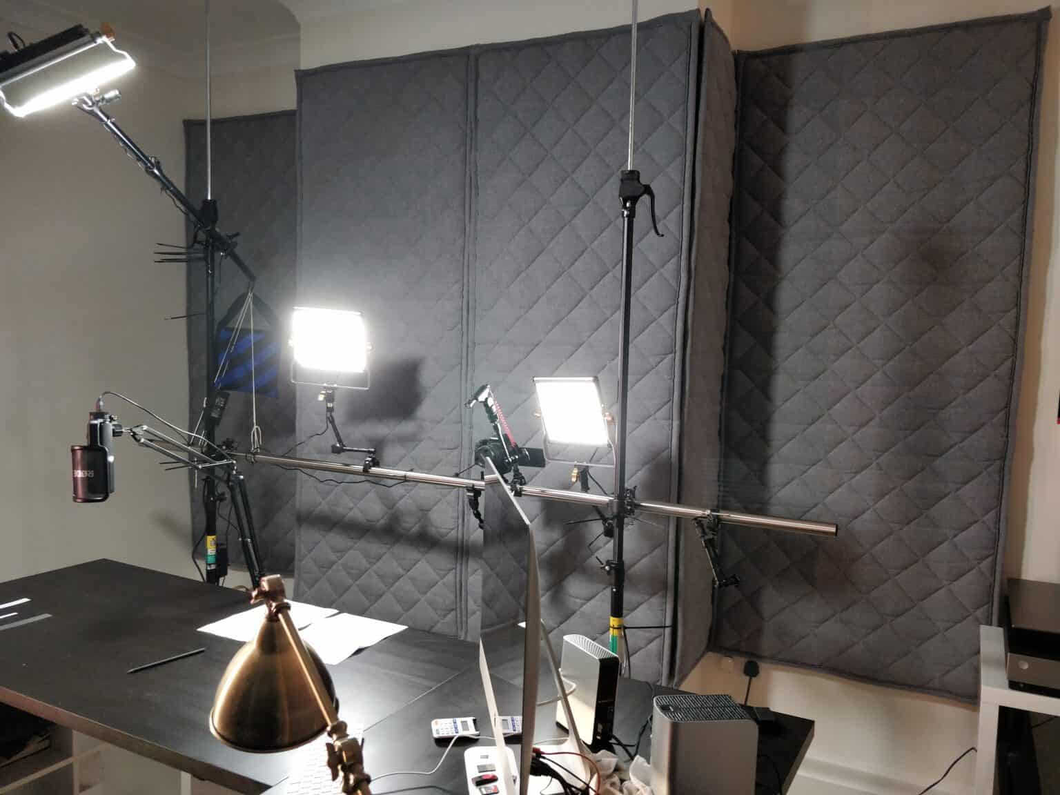 Studio indoor acoustic blankets