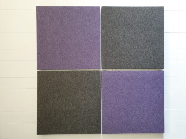Coloured acoustic foam panel sets