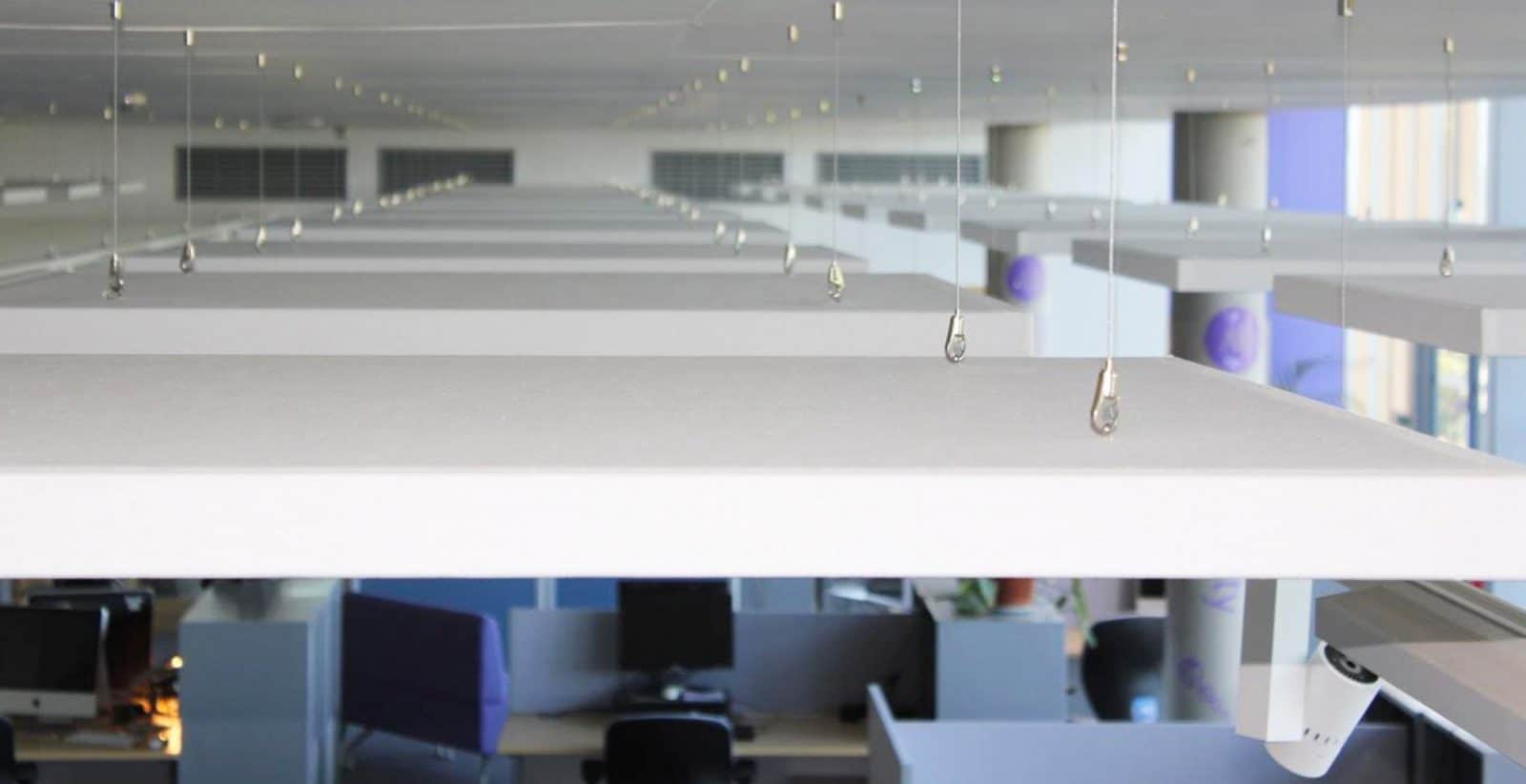 Acoustic hung rafter panels