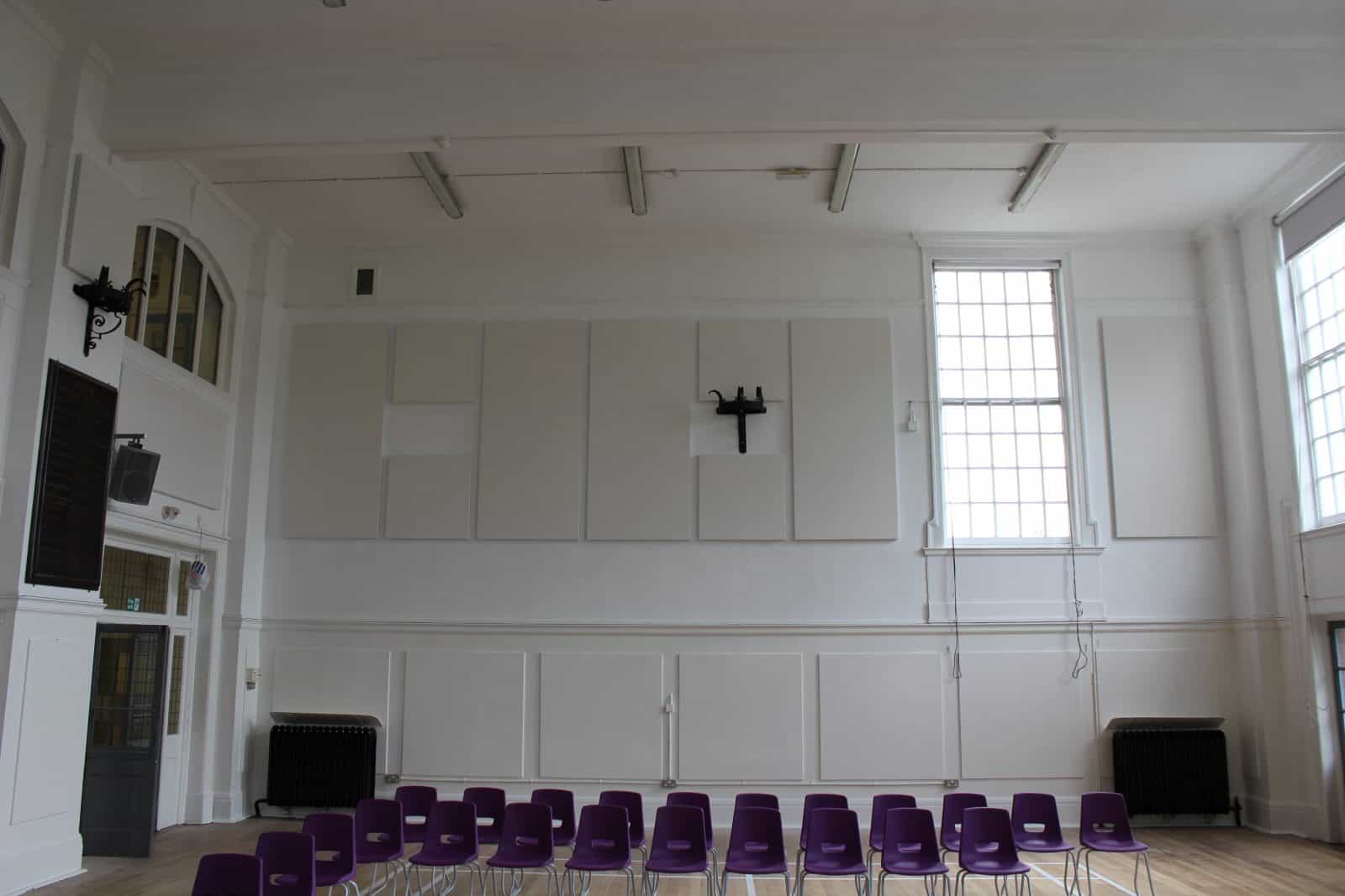 Softwall acoustics in hall