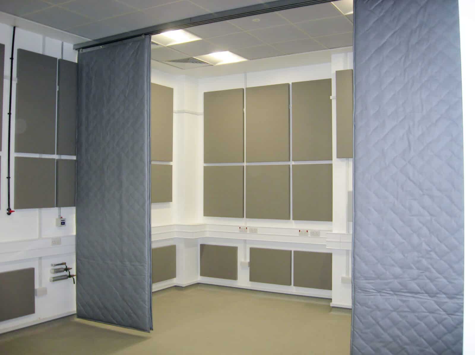 University acoustic panels and curtains